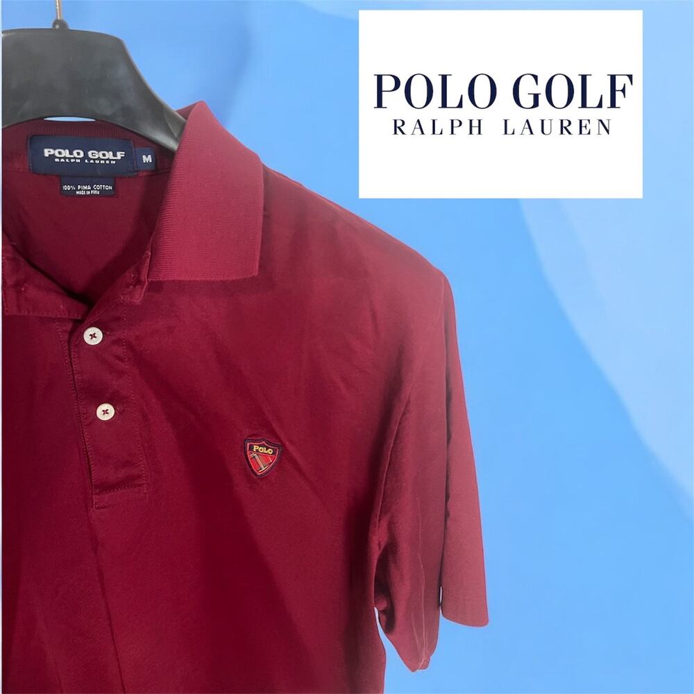 Ralph Lauren Golf Polo Burgundy Short Sleeve Mens Size M Medium‎ Shirt